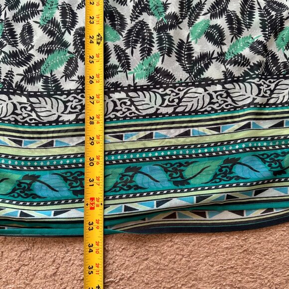 J Jill Skirt Womens Large Colorful Pull On Polyester Floral No Pockets Everyday - Picture 8 of 10